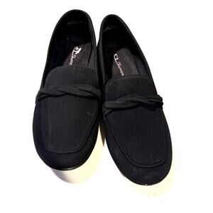 CL by Laundry Black Slip-On Loafers Women’s 9.5 Comfort Casual Flats‎ Office
